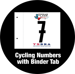 Picture of Cycling Numbers with Binder Tab - Timers
